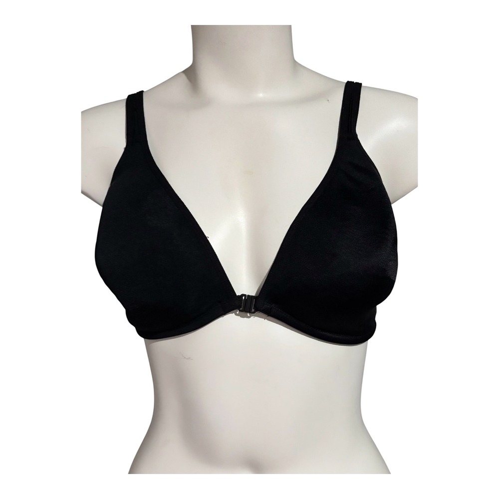 Fruit of the Loom Black Front Close Bra 40C Wirefree Mesh Back Style 9288